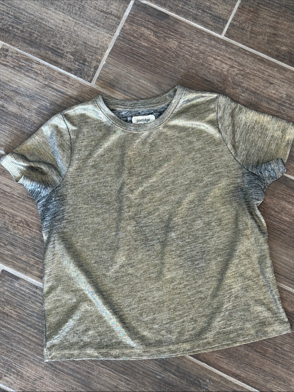 Porridge gray + gold Short Sleeve Tee